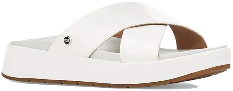 (W) UGG Emily Kulit Patent Selipar Putih 1107896-WHT Lookbook (W) UGG Emily Kulit Patent Selipar Putih 1107896-WHT