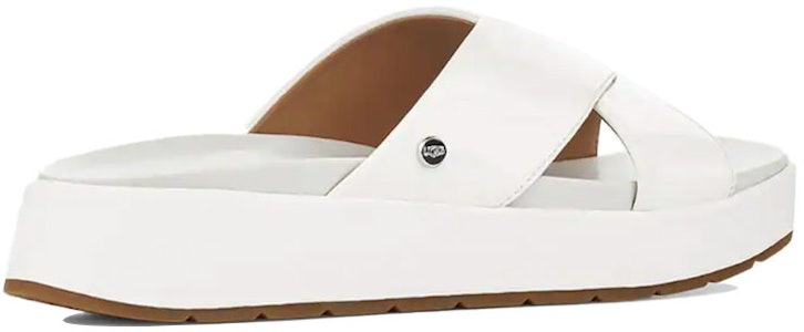 (W) UGG Emily Kulit Patent Selipar Putih 1107896-WHT Shop (W) UGG Emily Kulit Patent Selipar Putih 1107896-WHT