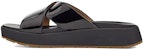 (W) Selipar Kulit Patent Hitam UGG Emily 1107896-BLK