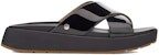 (W) Selipar Kulit Patent Hitam UGG Emily 1107896-BLK