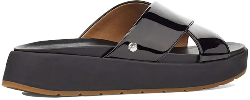 (Women) UGG Emily Patent Leather Black Slippers 1107896-BLK Shop (Women) UGG Emily Patent Leather Black Slippers 1107896-BLK