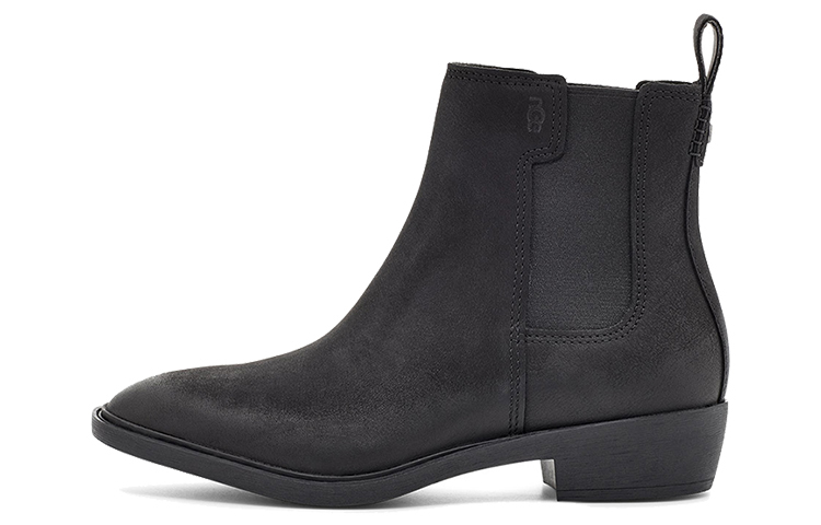 Buy (W) UGG Botas Emmeth Chelsea de Cuero Negro 'Moda Confort Corto' 1112392-BLK