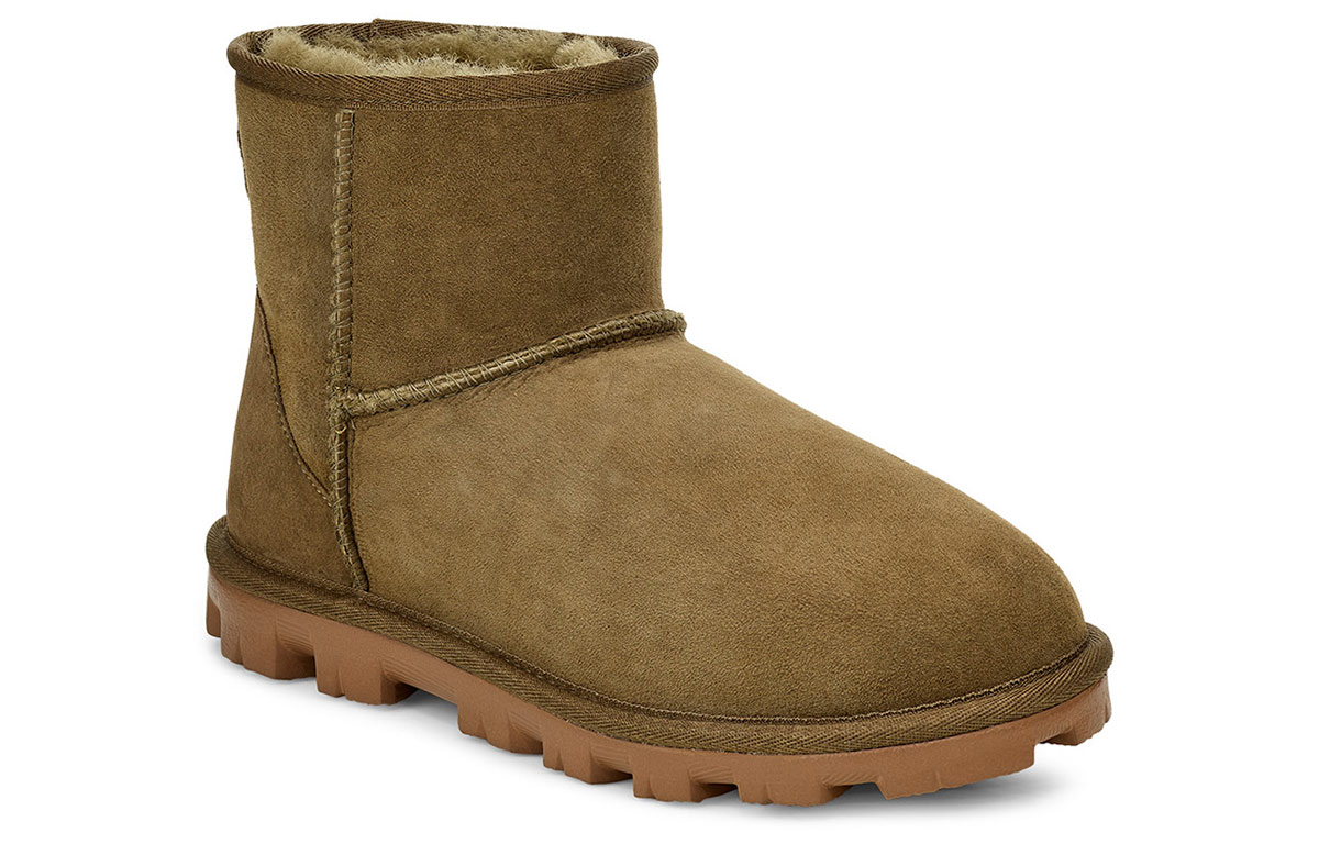 Lookbook (W) UGG Essential Mini Classic 'Bota Forrada de Lana Gris Verde para Nieve' 1016063-SPRC
