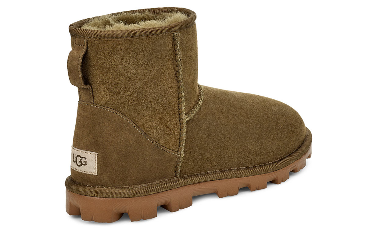 Shop (W) UGG Essential Mini Classic 'Bota Forrada de Lana Gris Verde para Nieve' 1016063-SPRC