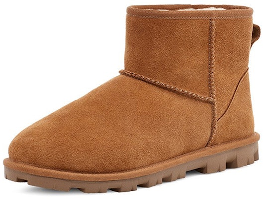 UGG 必備 絨面 時尚簡潔 短中筒 雪地靴 女款 栗子棕色 Lookbook UGG 必備 絨面 時尚簡潔 短中筒 雪地靴 女款 栗子棕色