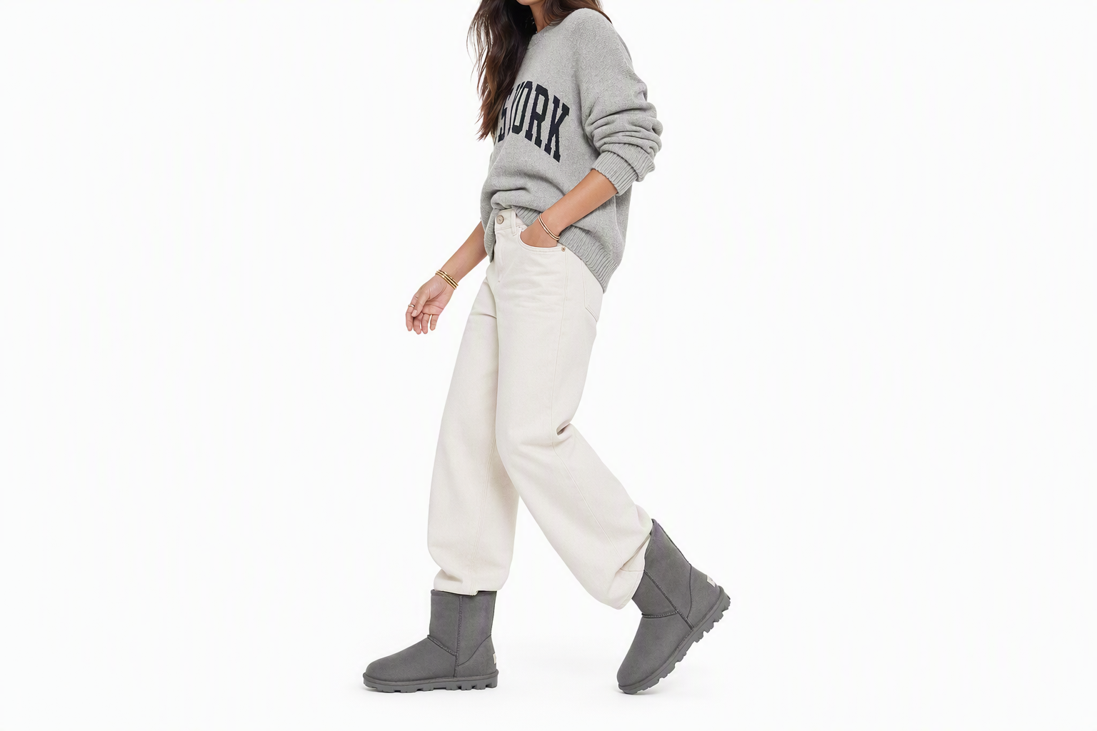 Order UGG 必要短筒II 加絨雪地靴 女款 灰色