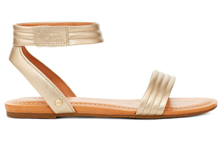(W) UGG Ethena Gold Color Sandals 圖 2