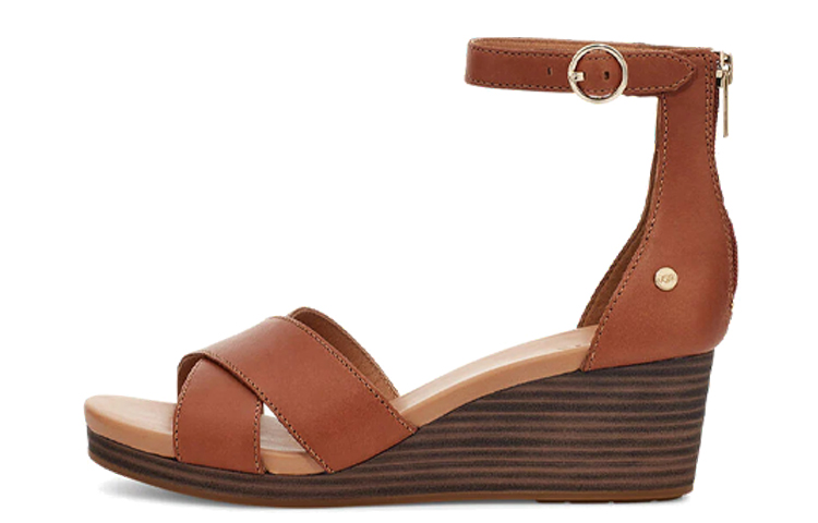 (Women) UGG Eugenia 'Fashion Simple Wedge Sandal Brown' 1117348-TLTH