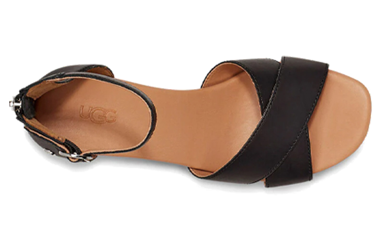 (W) UGG Eugenia 'Simple Fashion Slope Heel Sandal Black' 圖 4