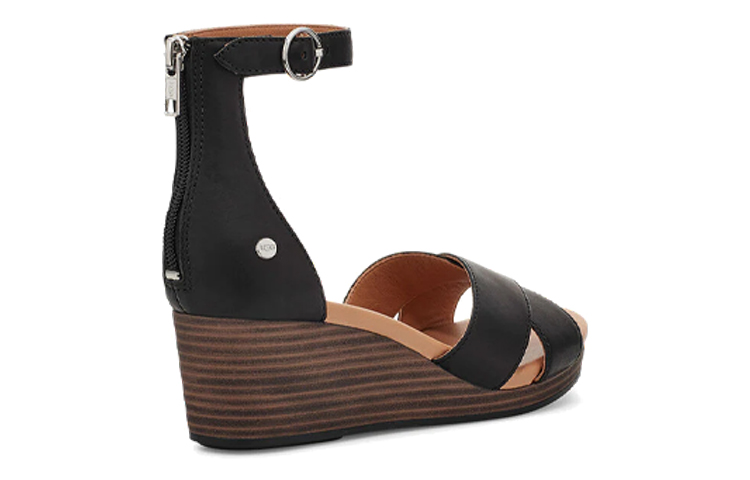 (W) UGG Eugenia 'Simple Fashion Slope Heel Sandal Black' 圖 5