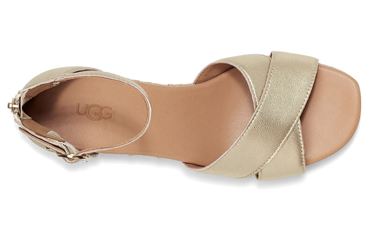 (W) UGG Eugenia Platform Sandal 'Gold' 圖 4
