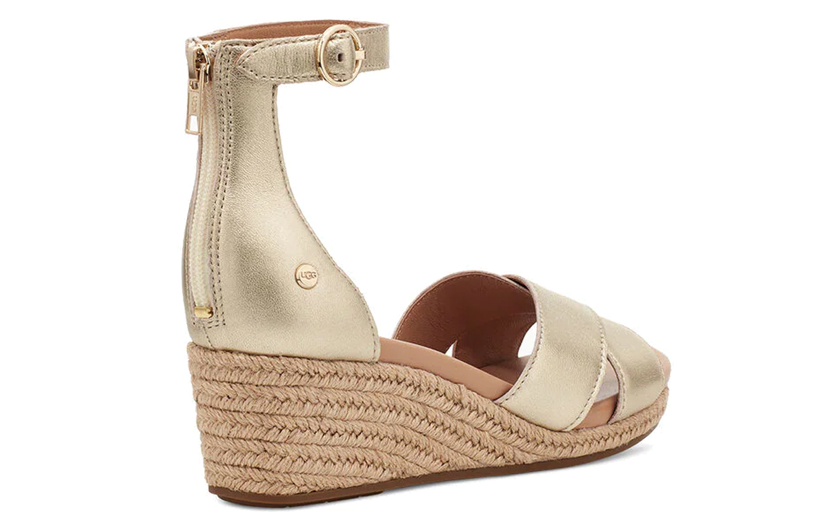 (W) UGG Eugenia Platform Sandal 'Gold' 圖 5