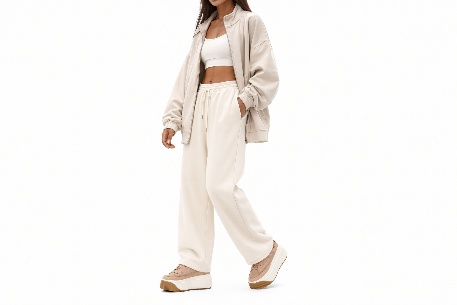 Order UGG Ez-duzzit 皮革 百搭舒適 厚底增高 包頭拖鞋 女款 米色