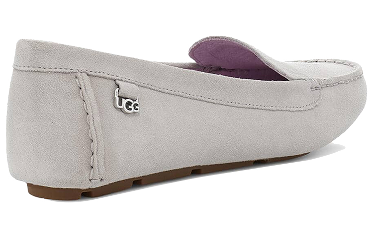 Shop UGG Flores 麖皮樂福鞋 女款 灰紫色
