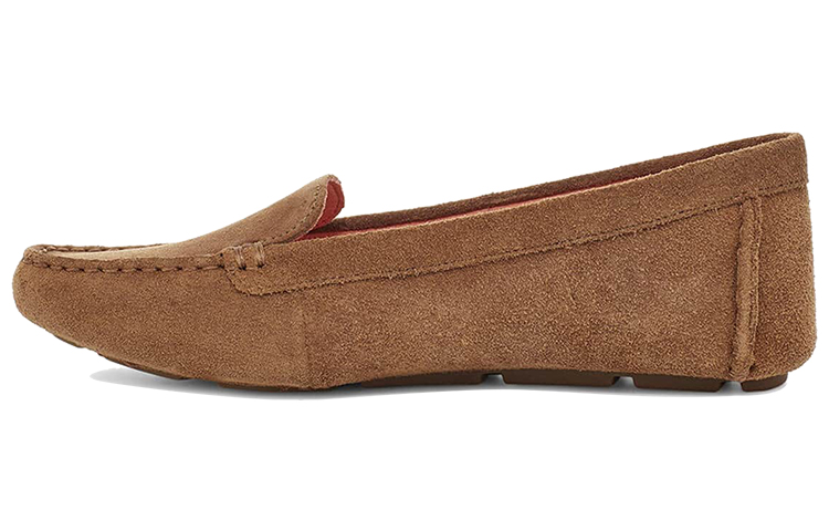 (Women) UGG Flores Suede Loafers Shoes Brown 1099877W-CHE