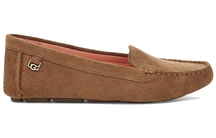 (W) UGG Flores Suede Loafers Shoes Brown 圖 2