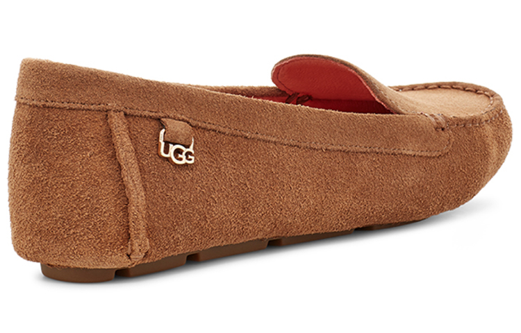 (W) UGG Flores Suede Loafers Shoes Brown 圖 4