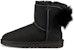 (W) UGG Fluff Bow Mini Berbulu Lembut Lined Hitam 1094967-BLK