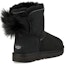 Shop (W) UGG Fluff Bow Mini Berbulu Lembut Lined Hitam 1094967-BLK