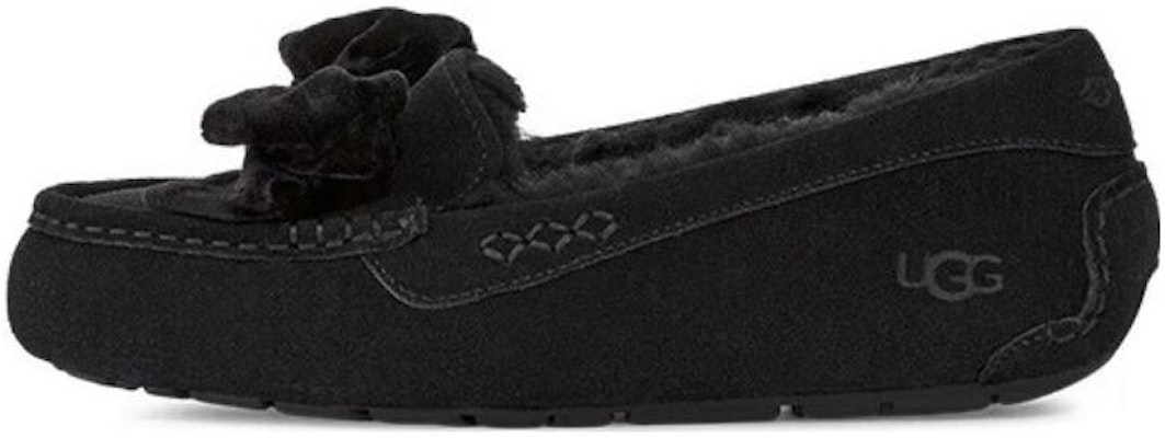 (W) UGG Zapatillas Leisure Fluff Bow Mini 'Terciopelo Tan Negro' 1138650 2