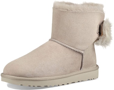 (W) UGG Fluff Bow Mini Fleece Bergaris kelabu cair 1094967-WILL Lookbook (W) UGG Fluff Bow Mini Fleece Bergaris kelabu cair 1094967-WILL