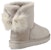 (W) UGG Fluff Bow Mini Fleece Bergaris kelabu cair 1094967-WILL