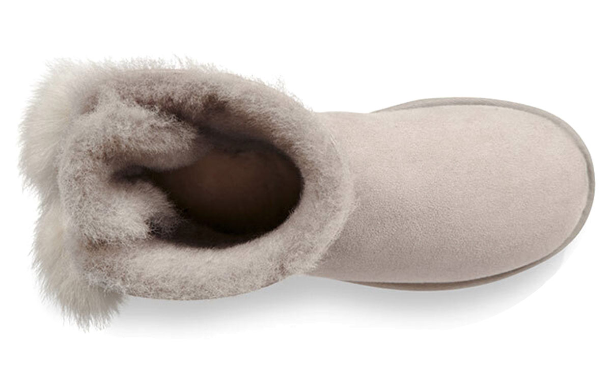 Purchase (W) UGG Fluff Bow Mini Fleece Bergaris kelabu cair 1094967-WILL