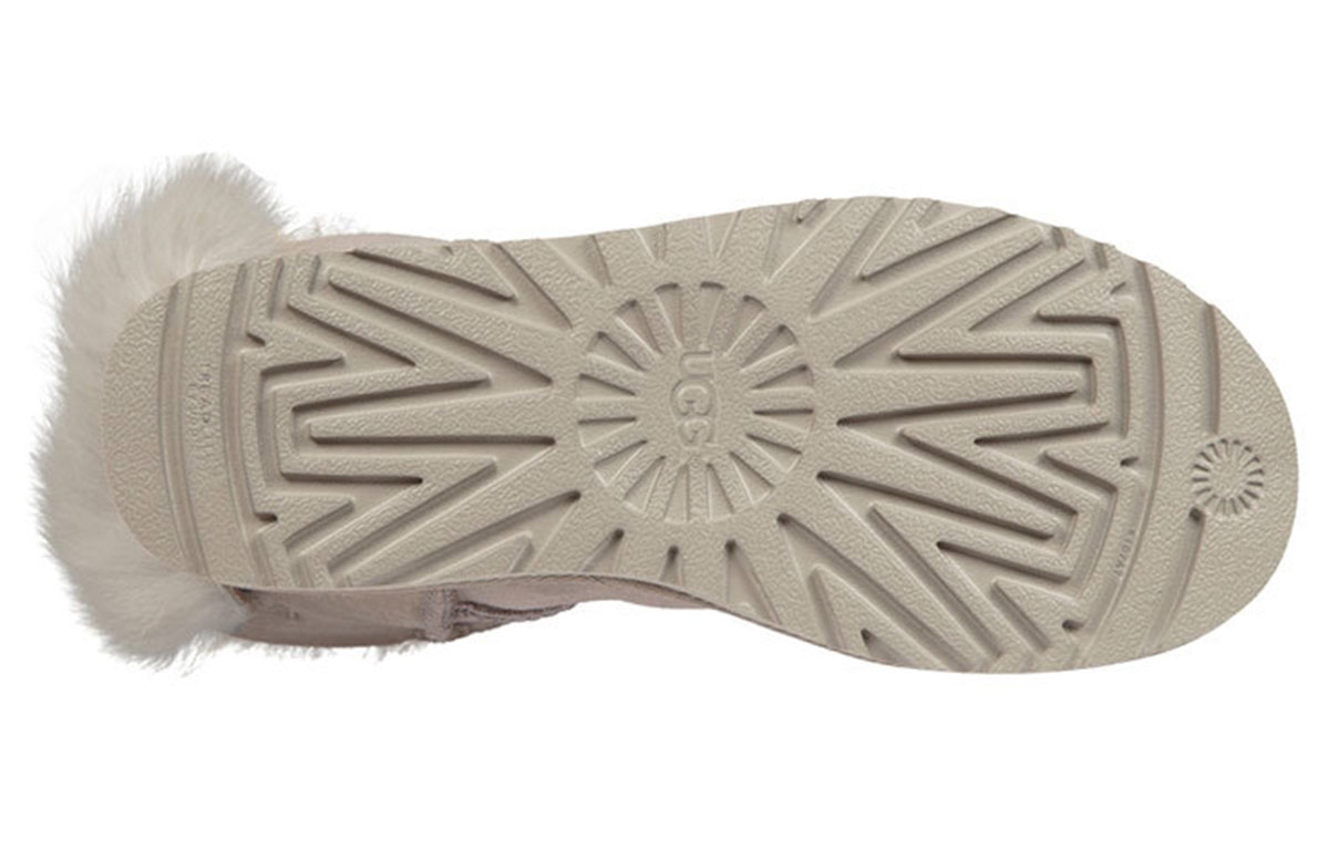 Details for (W) UGG Fluff Bow Mini Fleece Bergaris kelabu cair 1094967-WILL
