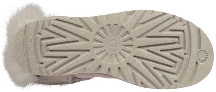 (W) UGG Fluff Bow Mini Fleece Bergaris kelabu cair 1094967-WILL Details for (W) UGG Fluff Bow Mini Fleece Bergaris kelabu cair 1094967-WILL