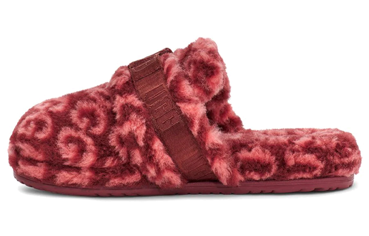 (W) UGG Fluff It Pop 'Deep Red'