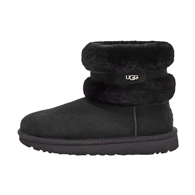 (W) UGG Fluff Mini Belted 'Black'