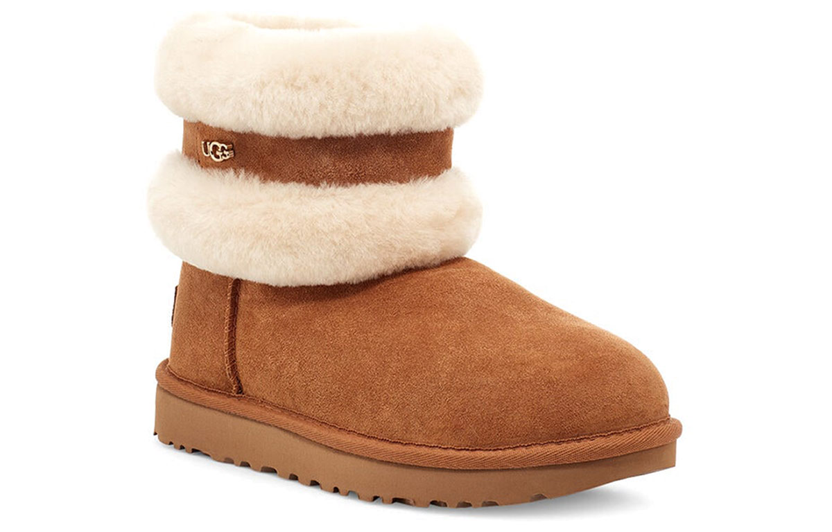Lookbook (W) UGG Fluff Mini Belted 'Coklat' 1112483-CNAT