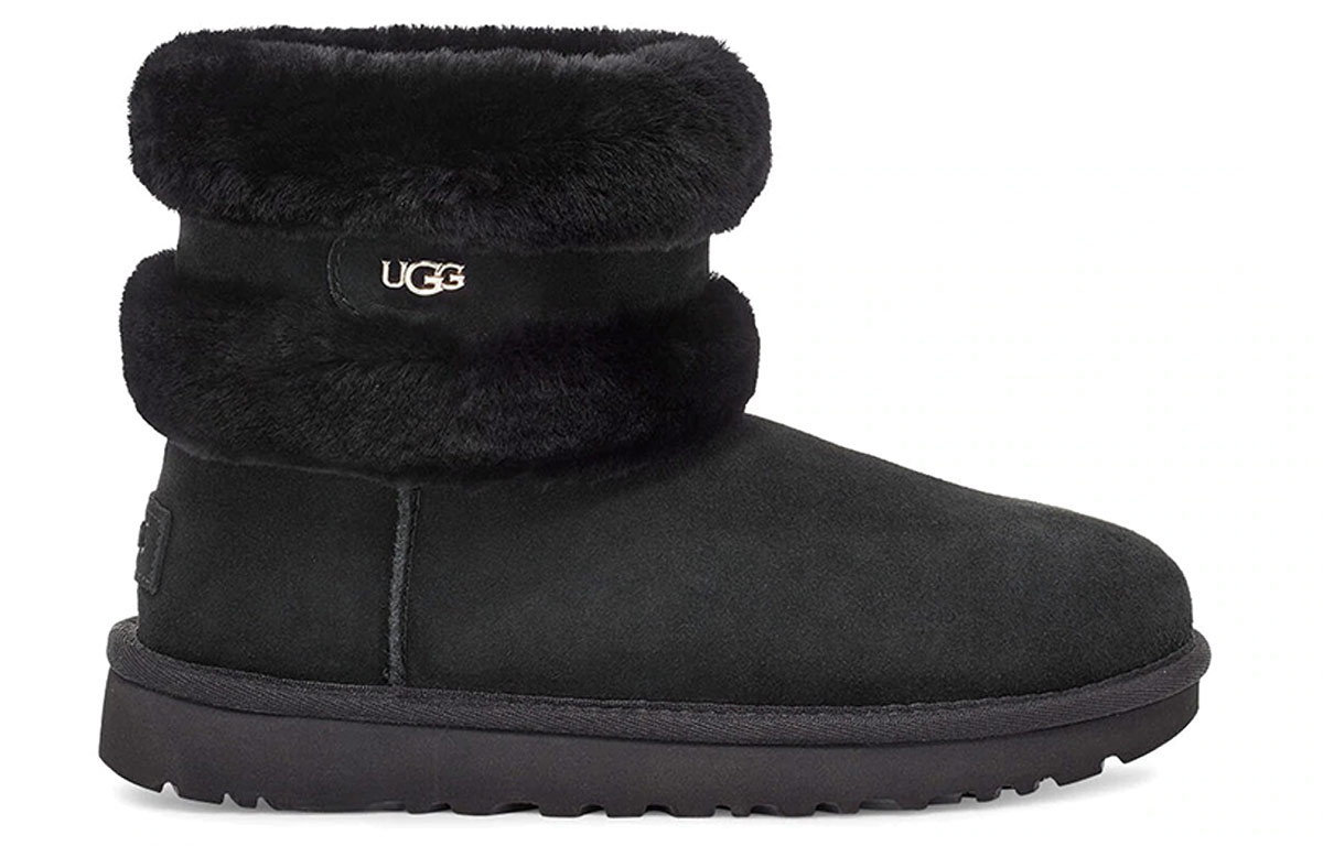 Order (W) UGG Fluff Mini Belted Kasut But Salji Hitam 1112483-BLK
