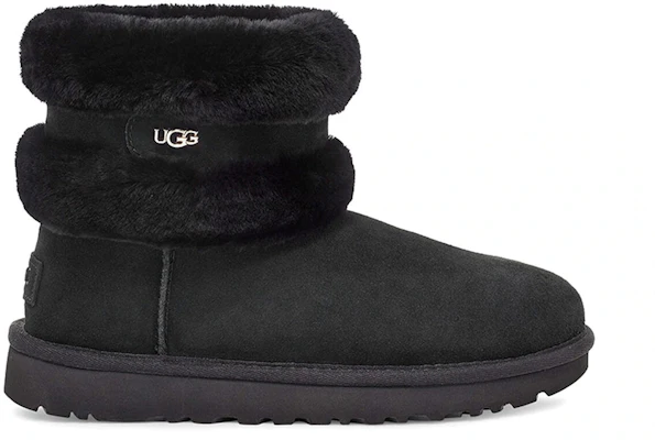 (W) UGG Fluff Mini Belted Kasut But Salji Hitam 1112483-BLK Order (W) UGG Fluff Mini Belted Kasut But Salji Hitam 1112483-BLK