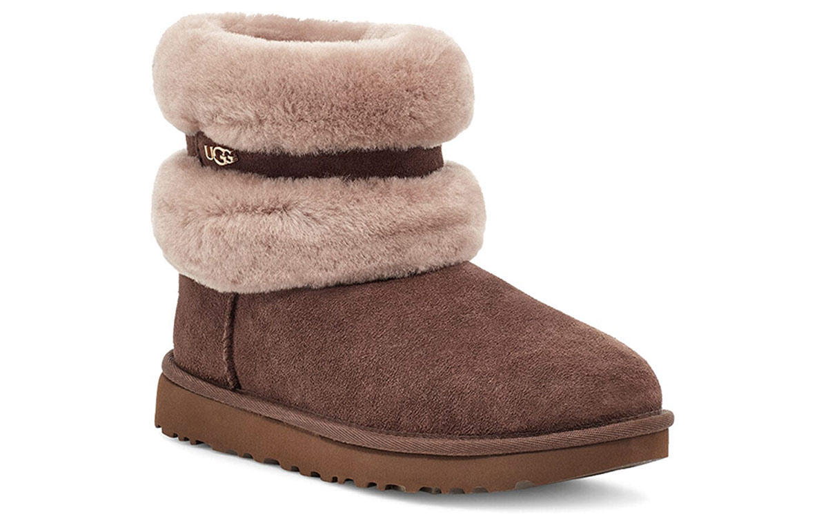 Lookbook (Women) UGG Fluff Mini Belted Snow Boots Brown 1112483-BCAM