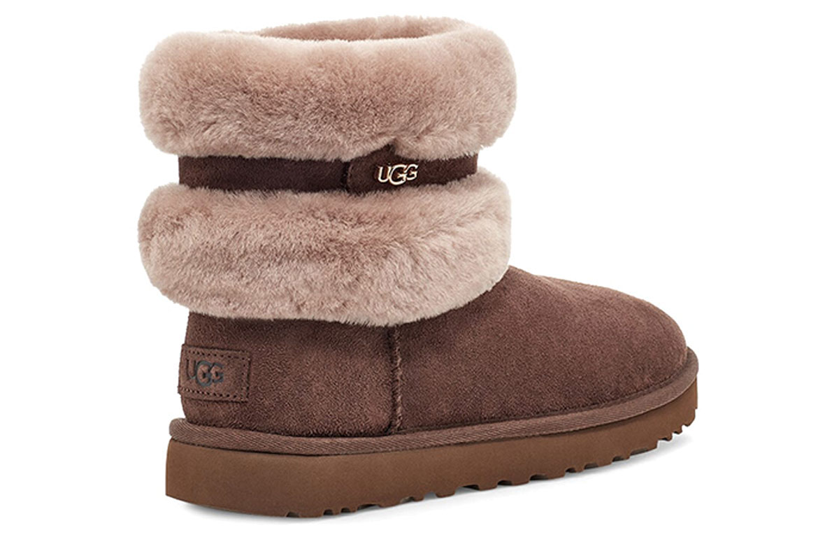 Shop (Women) UGG Fluff Mini Belted Snow Boots Brown 1112483-BCAM