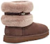Shop (Women) UGG Fluff Mini Belted Snow Boots Brown 1112483-BCAM