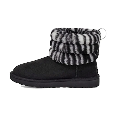 (W) UGG Fluff Mini Quilted Leopard Zebra