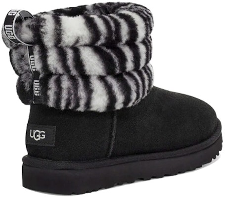 (Women) UGG Fluff Mini Quilted Leopard Zebra 1112439-BWHT Shop (Women) UGG Fluff Mini Quilted Leopard Zebra 1112439-BWHT