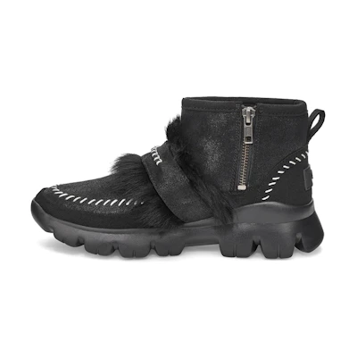 (W) UGG Fluff Punk Ankle Boot 'Black'