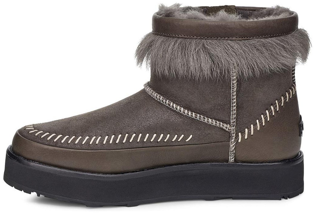 Ugg fluff top punk boot