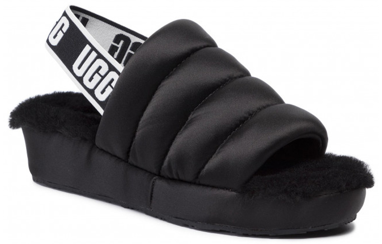 Order (W) UGG フラフスライド (ブラック) 1106875-BLK