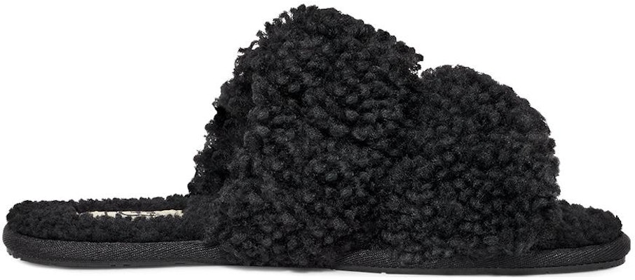 (W) UGG Fluff Slide 'Black Ripple' Sandal Hitam Berbulu 1130837-BLK Order (W) UGG Fluff Slide 'Black Ripple' Sandal Hitam Berbulu 1130837-BLK
