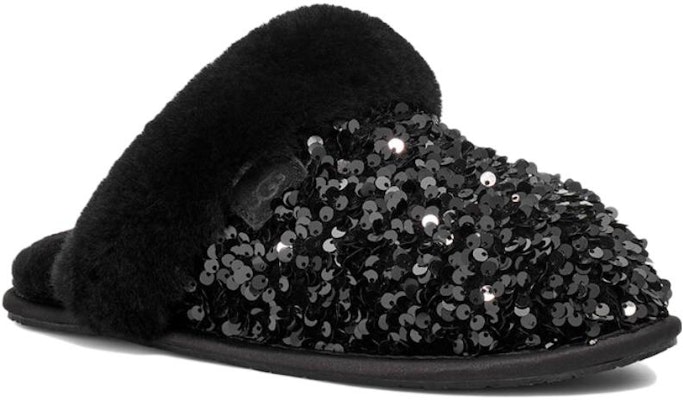 (W) UGG Scuffette II Chunky Sequin Selipar Hitam 1135140-BLK Lookbook (W) UGG Scuffette II Chunky Sequin Selipar Hitam 1135140-BLK