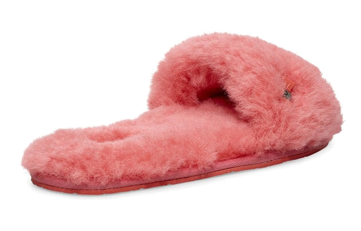Purchase (W) UGG Fluff Slide ''Metallic Bow Korallrot'' 1005565-VCRL