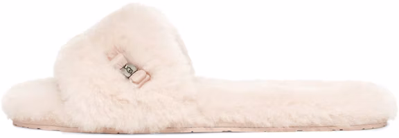 (Women) UGG Fluff Slide 'Metallic Bow Cream' 1005565-QRT (Women) UGG Fluff Slide 'Metallic Bow Cream' 1005565-QRT
