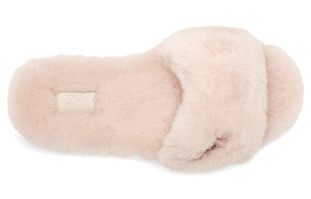 Shop (W) UGG Fluff Slide 'Lazo Metálico Crema' 1005565-QRT