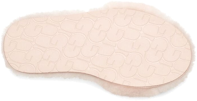 (W) UGG Fluff Slide 'Metallic Bow Cream' Krim dengan Reben Logam 1005565-QRT Details for (W) UGG Fluff Slide 'Metallic Bow Cream' Krim dengan Reben Logam 1005565-QRT