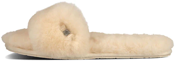 (Women) UGG Fluff Slide 'Metallic Bow Natural' 1005565-NAT (Women) UGG Fluff Slide 'Metallic Bow Natural' 1005565-NAT