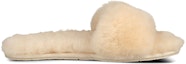 Order (W) UGG Fluff Slide 'Metallic Bow Natural' Sandal Unisex 1005565-NAT